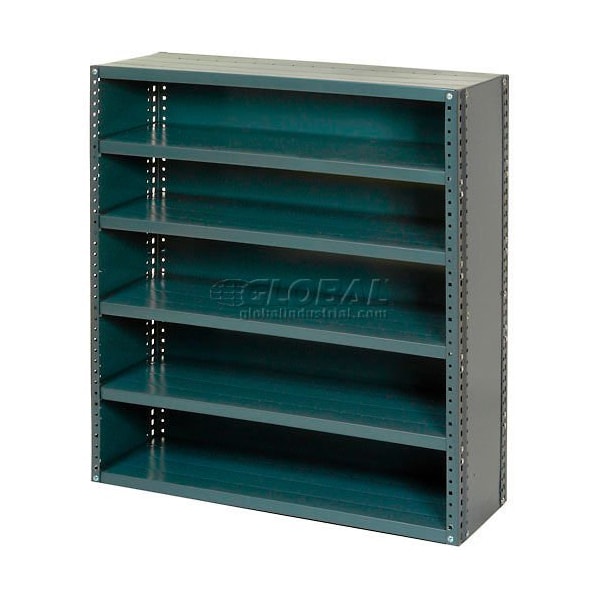 Global Industrial 6 Shelf, Closed Steel Shelving Unit, 36inW x 12inD x 39inH, Gray 239604 - main